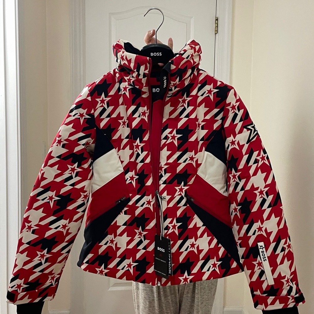 BOSS Red and White Star Pattern Jacket